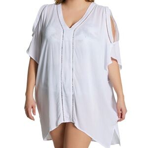 Raisins Curve White Women's Swim Cover-Up